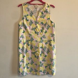 Cynthia Rowley lemons dress sleeveless Size 8 pink cotton summer cute sleeveless
